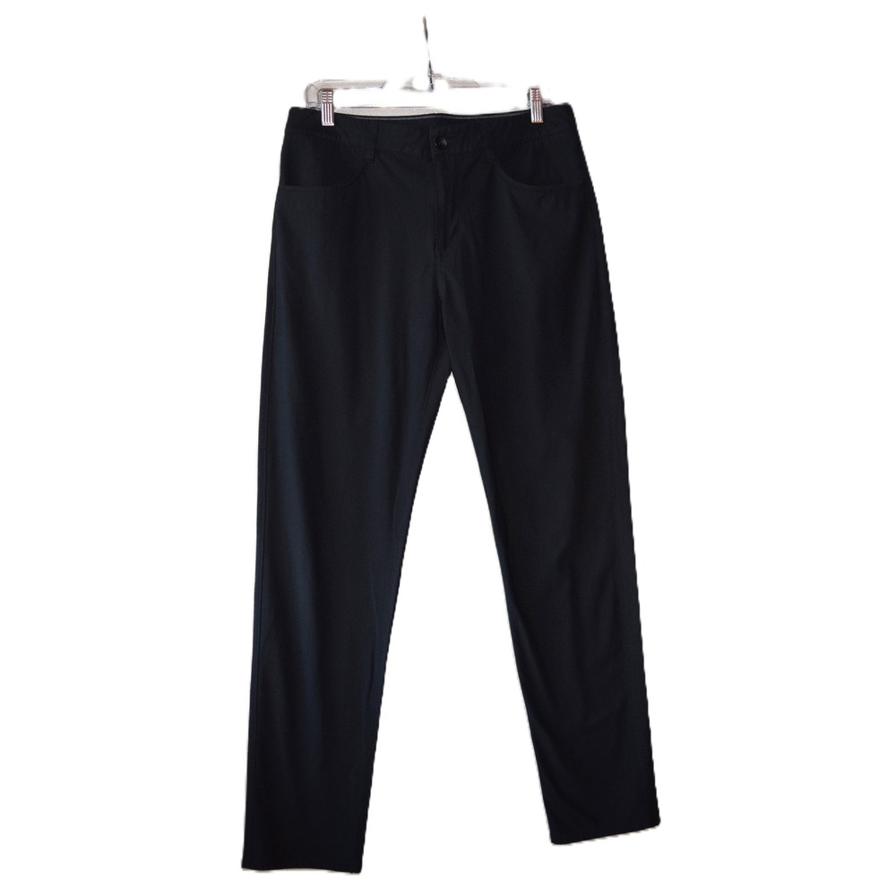 Vuori Meta Pants Mens Black Excellent Condition Slim Straight Tech Chino